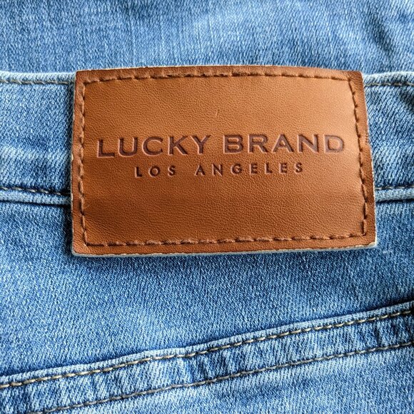 Lucky Brand High Rise Skinny Bridgette, Light Wash Distressed Jeans, Size 6/28 - Picture 8 of 9